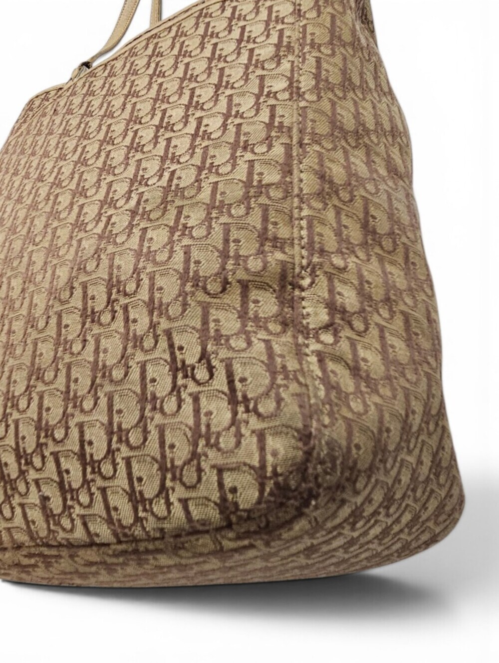 Dior Trotter Diorissimo Monogram Canvas And Leather Tote Bag In Brown And Tan - Picture 8 of 16